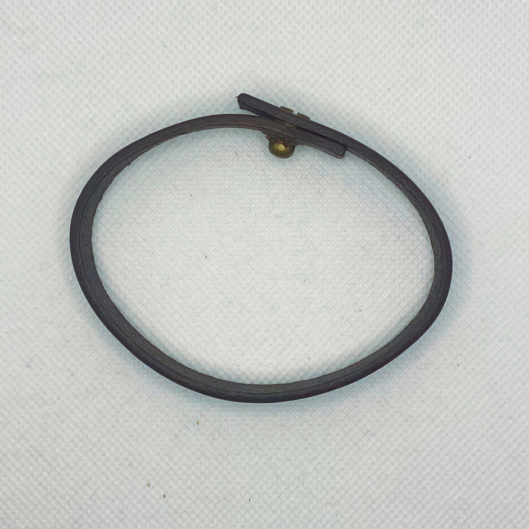 Thin Smooth Leather Bracelet