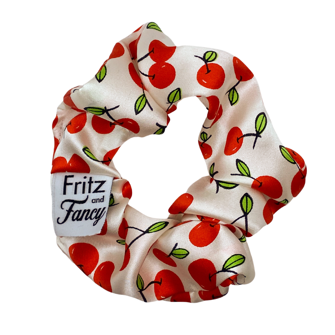 Cherries Silk Scrunchie