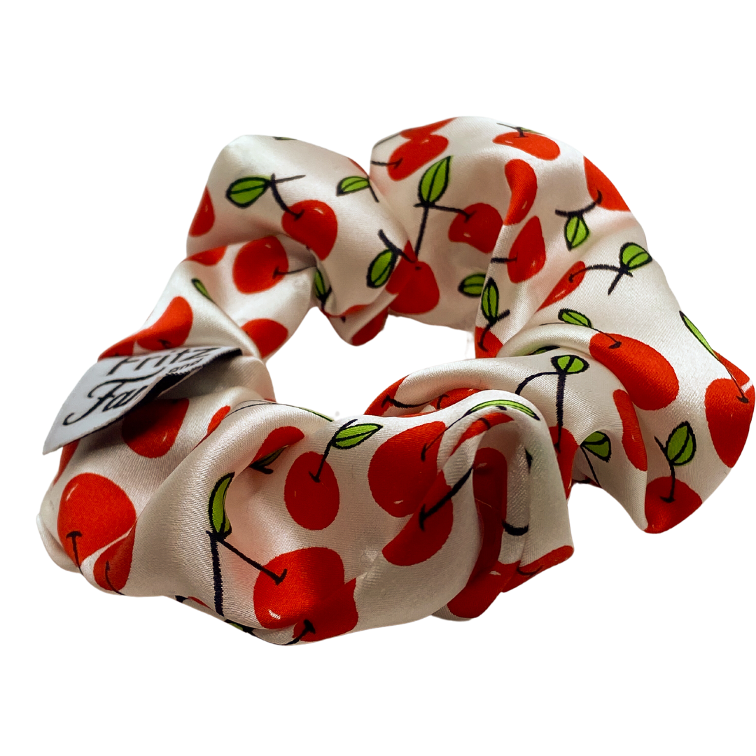 Cherries Silk Scrunchie