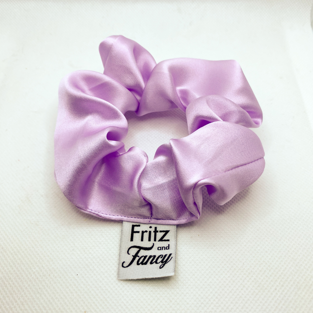 Lavender Purple Silk Scrunchie