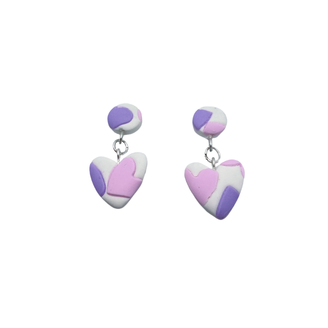 Candy Heart Polymer Clay Earrings