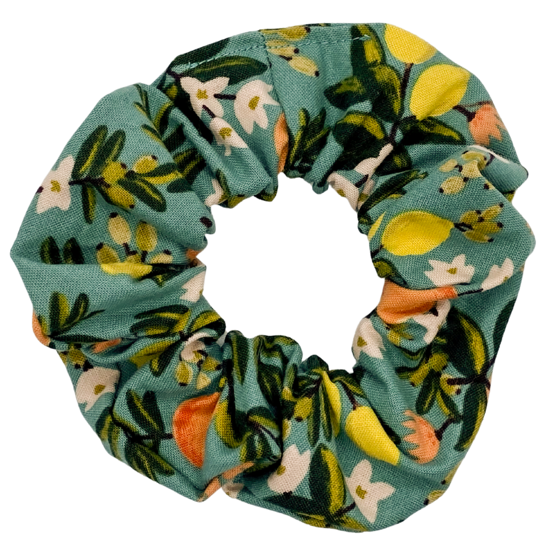 Citrus Floral on Teal