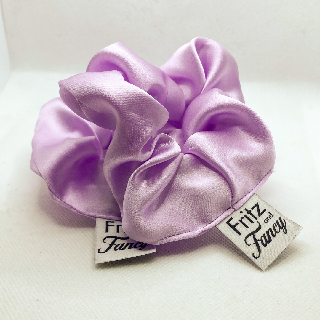Lavender Purple Silk Scrunchie