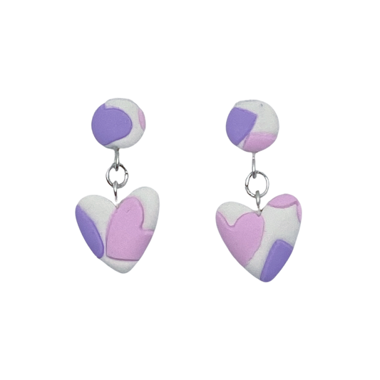 Candy Heart Polymer Clay Earrings